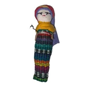 Authentic Guatemalan WorryDoll Handmade Mayan Folk Art Brings Peace & Positivity